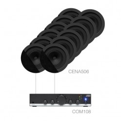 AUDAC CANTO5.12/B 12 x CENA506 + COM108 Black version
